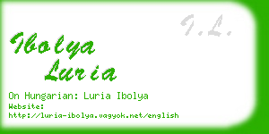 ibolya luria business card